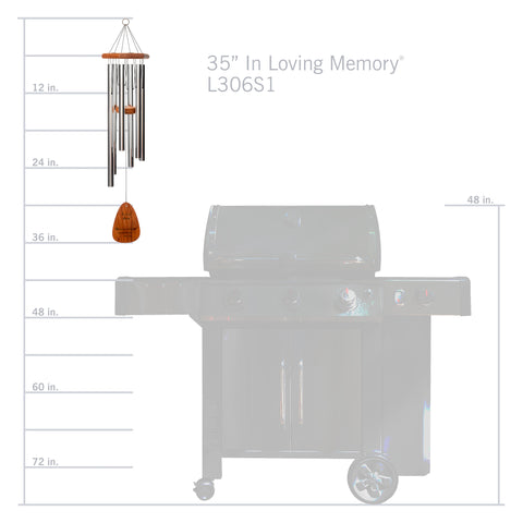 In Loving Memory® by Wind River Silver 35-inch Windchime - Wind River