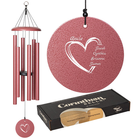Corinthian Bells® Family Heart Chime, 36" - Wind River