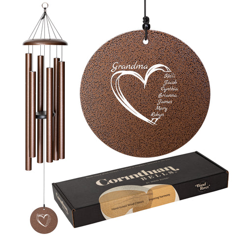 Corinthian Bells® Family Heart Chime, 44" - Wind River