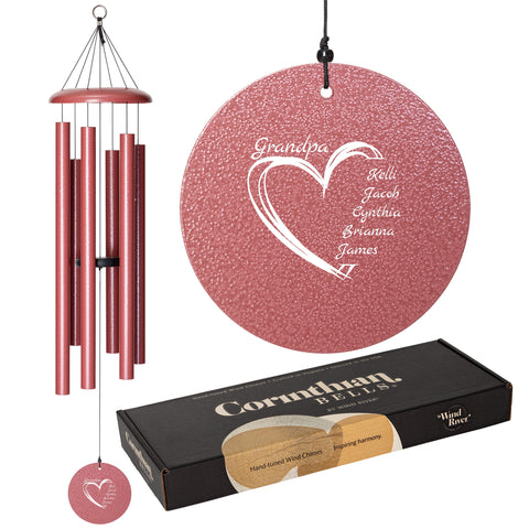 Corinthian Bells® Family Heart Chime, 44" - Wind River