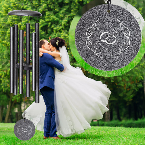 Rings in Ivy Wedding Chime, 36" Corinthian Bells - Wind River