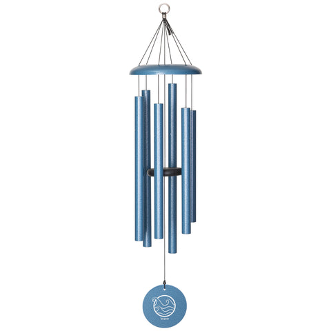 New Wind River Water Element chimes in a water-inspired blue color, available in small and large sizes, with soothing, flowing tones.