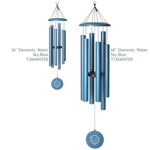 Water Element Wind Chime Duet (set of 2 wind chimes)