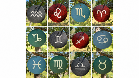 Zodiac Engravings for Wind River Elements Wind Chimes
