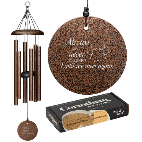 Always Loved Pawprint 27-inch Wind Chime - Wholesale - Wind River