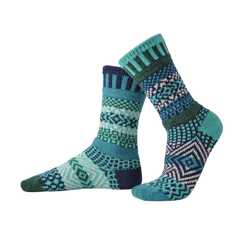 Solmate Adult Crew Socks - Evergreen - Wind River