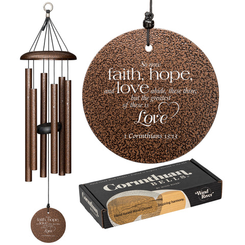 Faith, Hope & Love 27-inch Wind Chime - Wind River