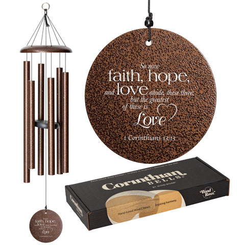 Faith, Hope & Love 36-inch Wind Chime - Wind River