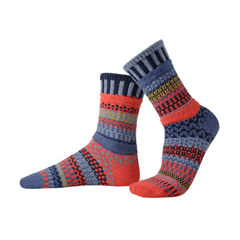 Solmate Adult Crew Socks - Masala - Wind River