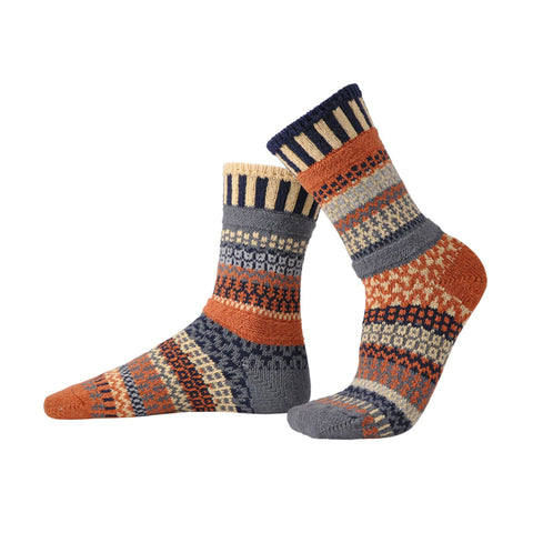 Solmate Adult Crew Socks - Nutmeg - Wind River