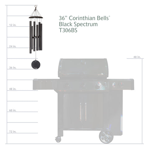 Corinthian Bells® 36-inch Wind Chime - Limited Edition Black Spectrum
