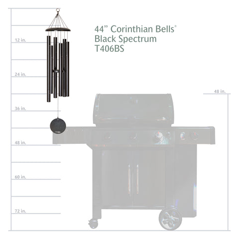 Corinthian Bells® 44-inch Wind Chime - Limited Edition Black Spectrum