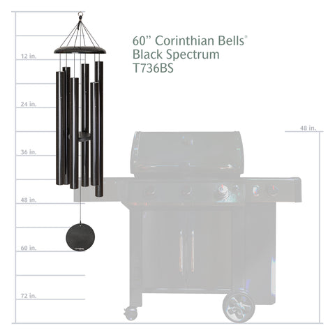 Corinthian Bells® 60-inch Wind Chime - Limited Edition Black Spectrum