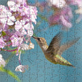 Zen Puzzles Wooden Jigsaw Puzzle - Ruby-Throated Hummingbird - Wind River