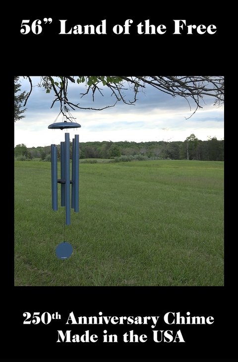 Land of the free chimes 56" in outdoor settings