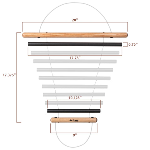 Still Waters™ Hanging Bar Chime — Balance — C Major Pentatonic