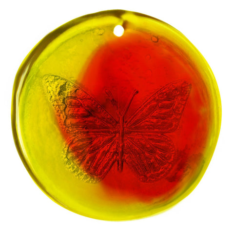 Blenko Glass Butterfly Suncatcher 4-inch - Wind River