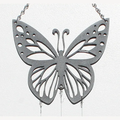 Bottle Benders Butterfly Metal Top  Glass Chime - Wind River