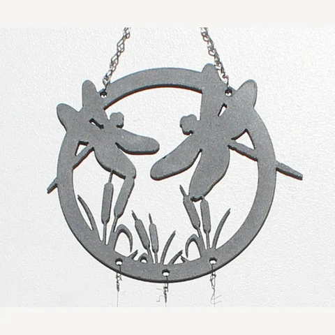 Bottle Benders Dragonfly Metal Top Glass Chime - Wind River