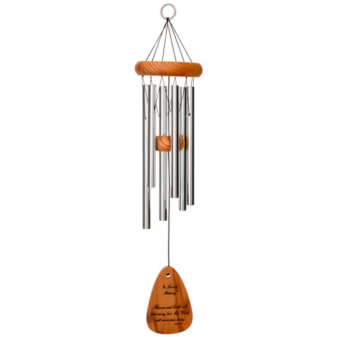 In Loving Memory® Silver 30-inch Windchime - Wind River