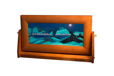 Exotic Sands Medium Cherry Frame Sand Picture - Wind River