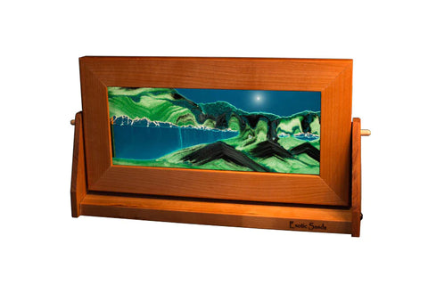 Exotic Sands Medium Cherry Frame Sand Picture - Wind River