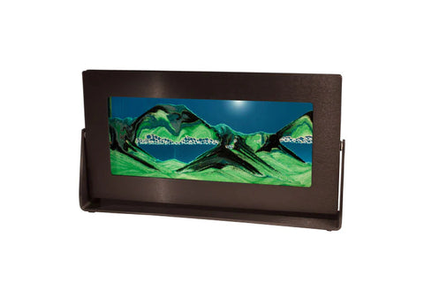 Exotic Sands Medium Black Metal Frame Sand Picture - Wind River