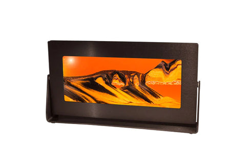 Exotic Sands Medium Black Metal Frame Sand Picture - Wind River