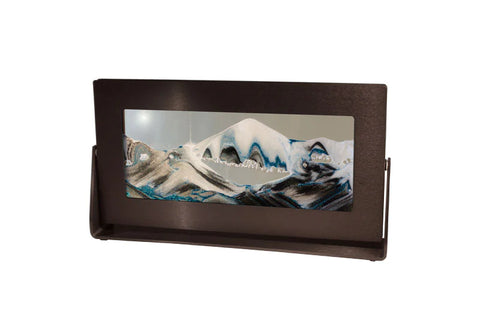 Exotic Sands Medium Black Metal Frame Sand Picture - Wind River