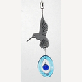 Bottle Benders Single Hummingbird Glass Chime - Wind River