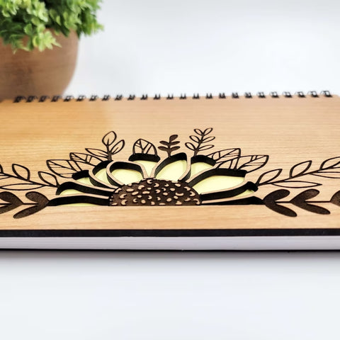 Bumble & Birch Sunflower Wood Journal - Wind River