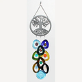 Bottle Benders Tree of Life Metal Top Glass Chime - Wind River