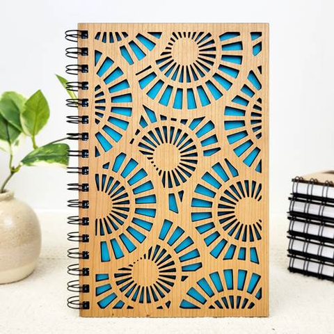 Bumble & Birch Zen Spirals Wood Journal - Wind River