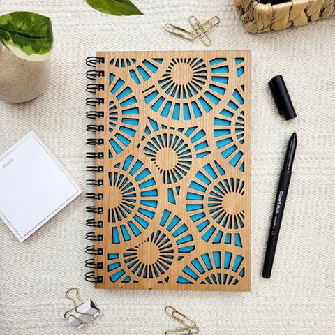 Bumble & Birch Zen Spirals Wood Journal - Wind River